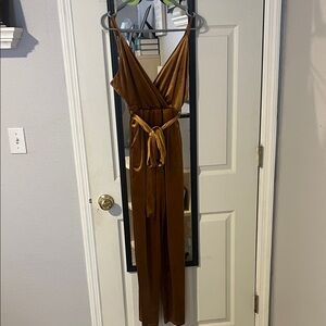 Elegant Brown/ Gold Jumpsuit